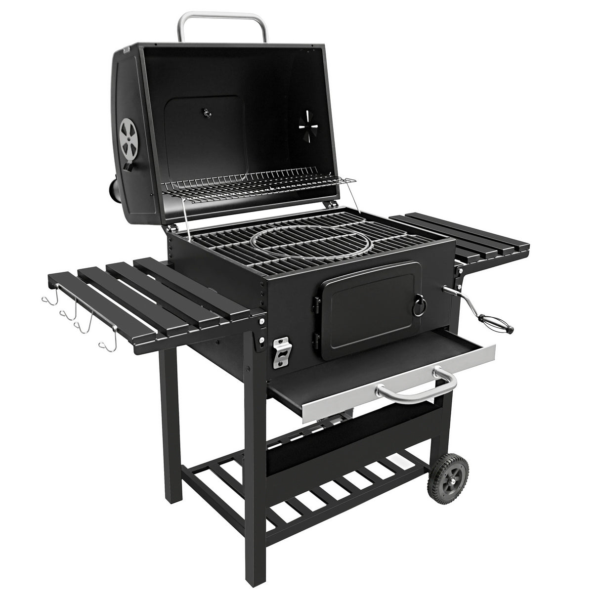 XL Kolgrill med Rökfunktion & Rökspån eller Rökbitar