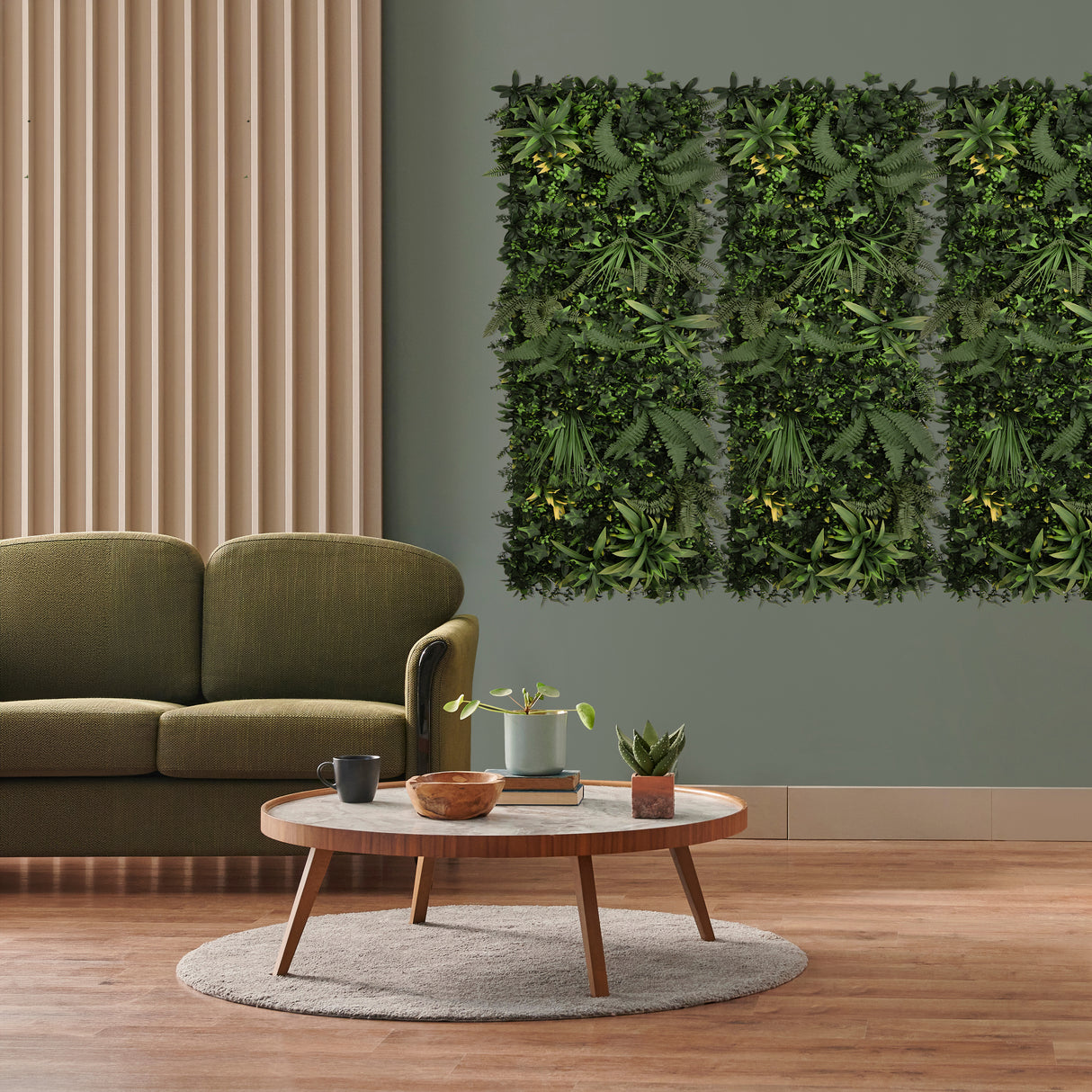 Ayla Konstgjord Växtpanel – 50 x 150 cm