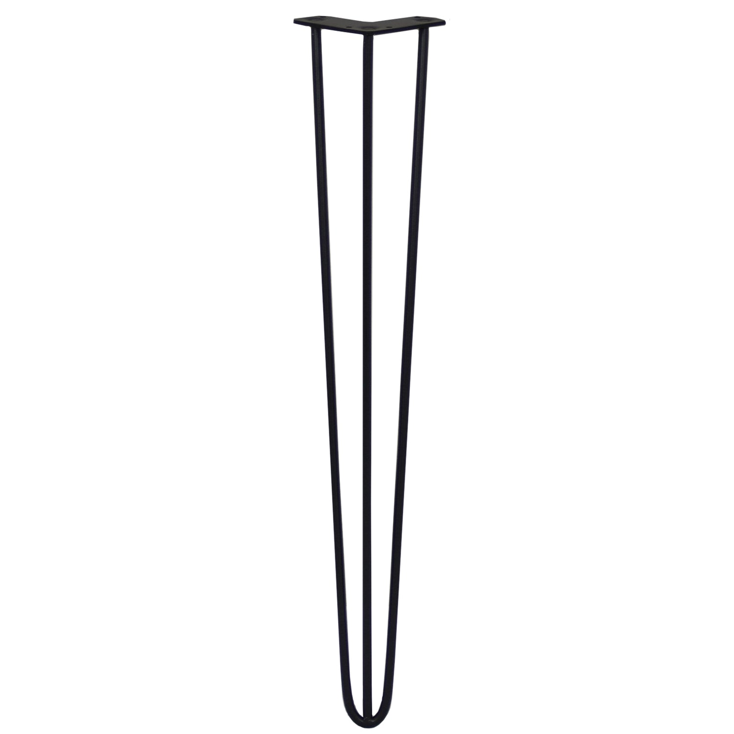 4 x 71 cm Hårnålsben - 3 Stänger - 10 mm - Svart