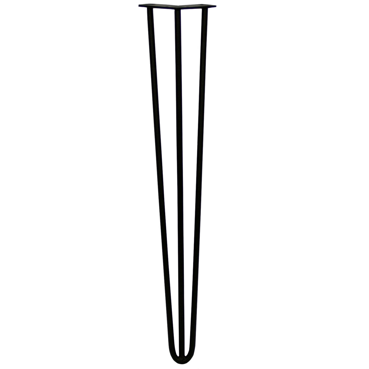 4 x 71 cm Hårnålsben - 3 Stänger - 12 mm - Svart