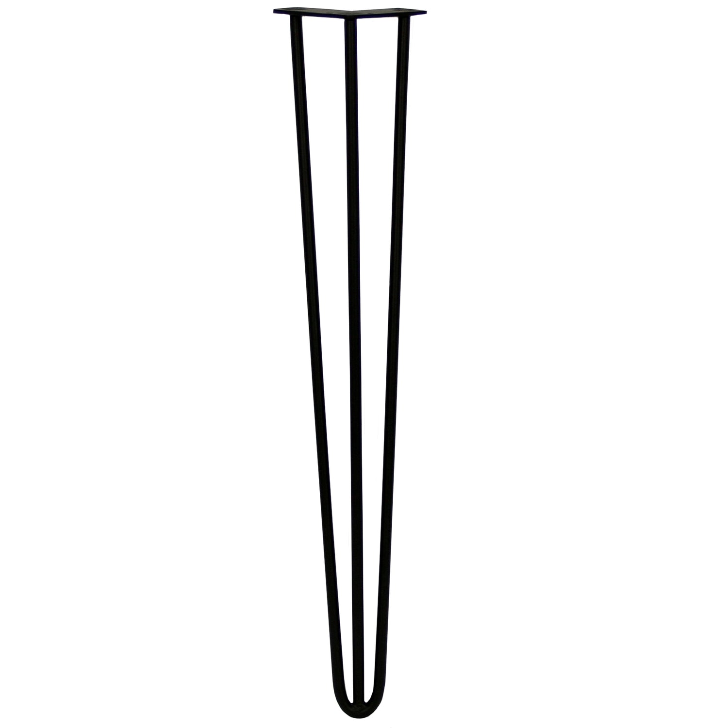 4 x 71 cm Hårnålsben - 3 Stänger - 12 mm - Svart