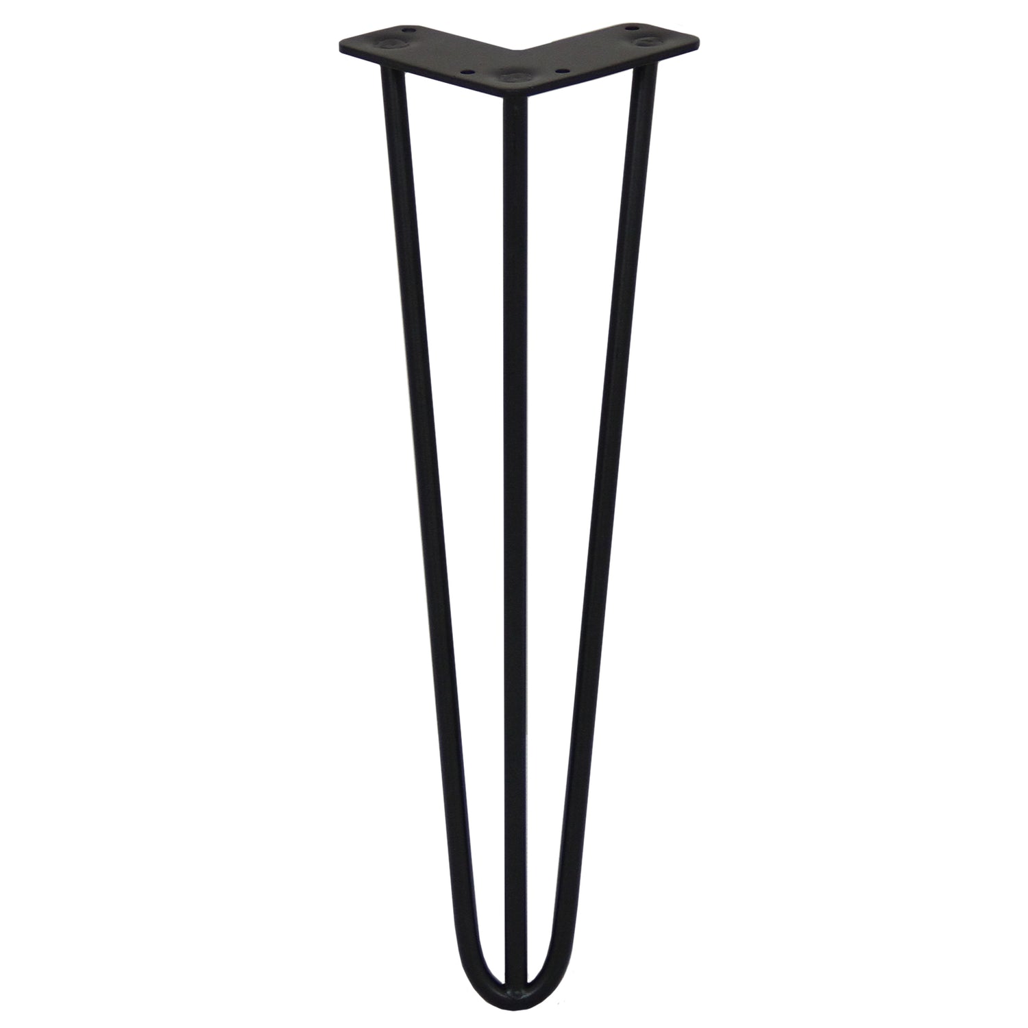 4 x 40 cm Hårnålsben - 3 Stänger - 10 mm - Svart