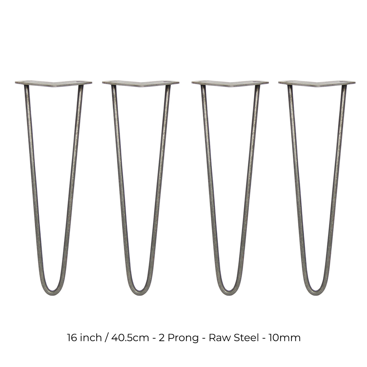 4 x 40 cm Hårnålsben - 2 Stänger - 10 mm - Stål