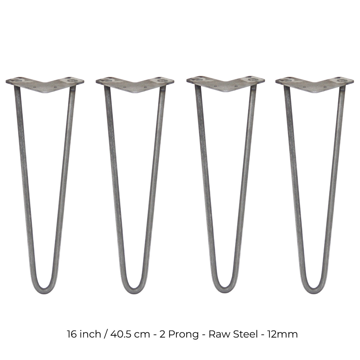 4 x 40 cm Hårnålsben - 2 Stänger - 12 mm - Stål