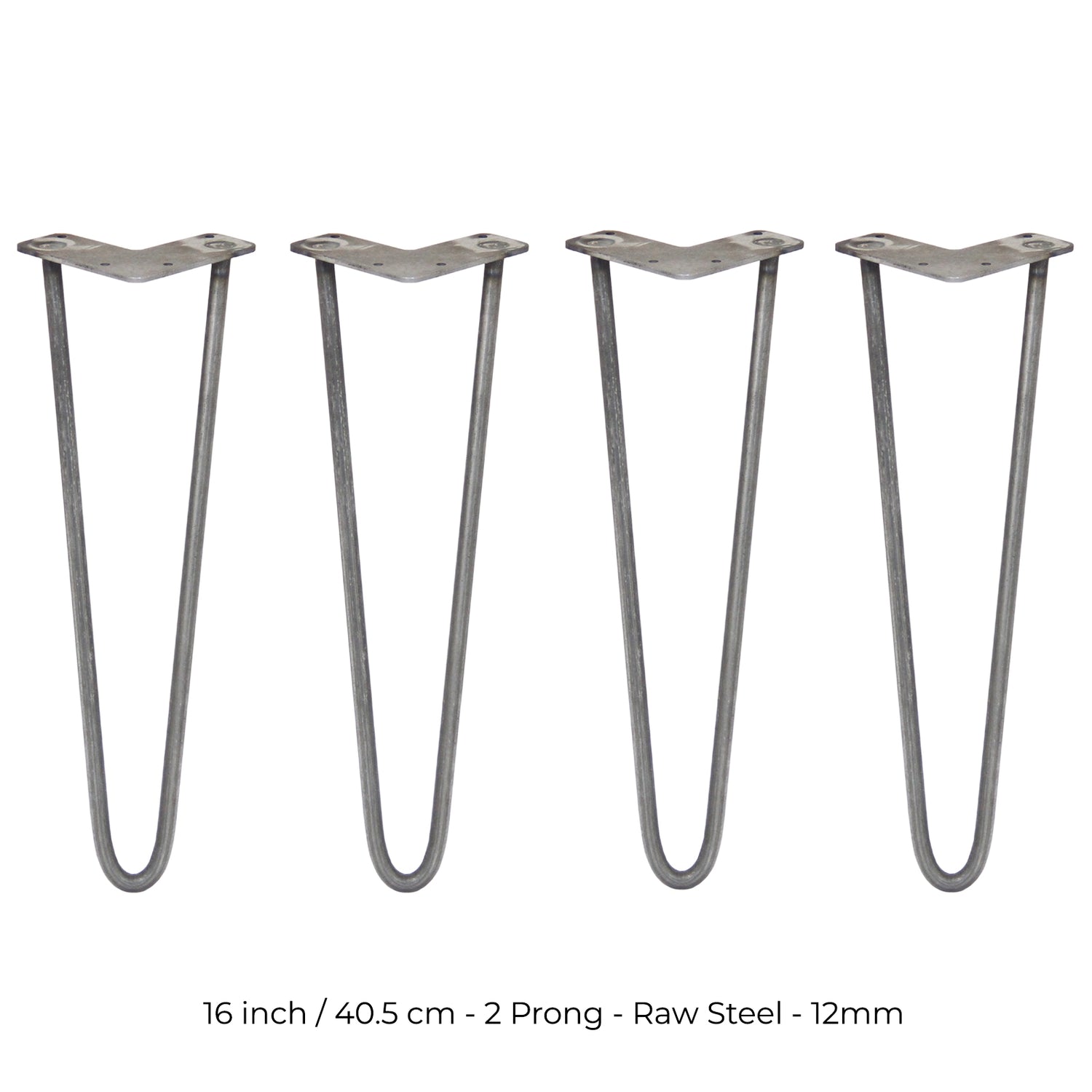 4 x 40 cm Hårnålsben - 2 Stänger - 12 mm - Stål