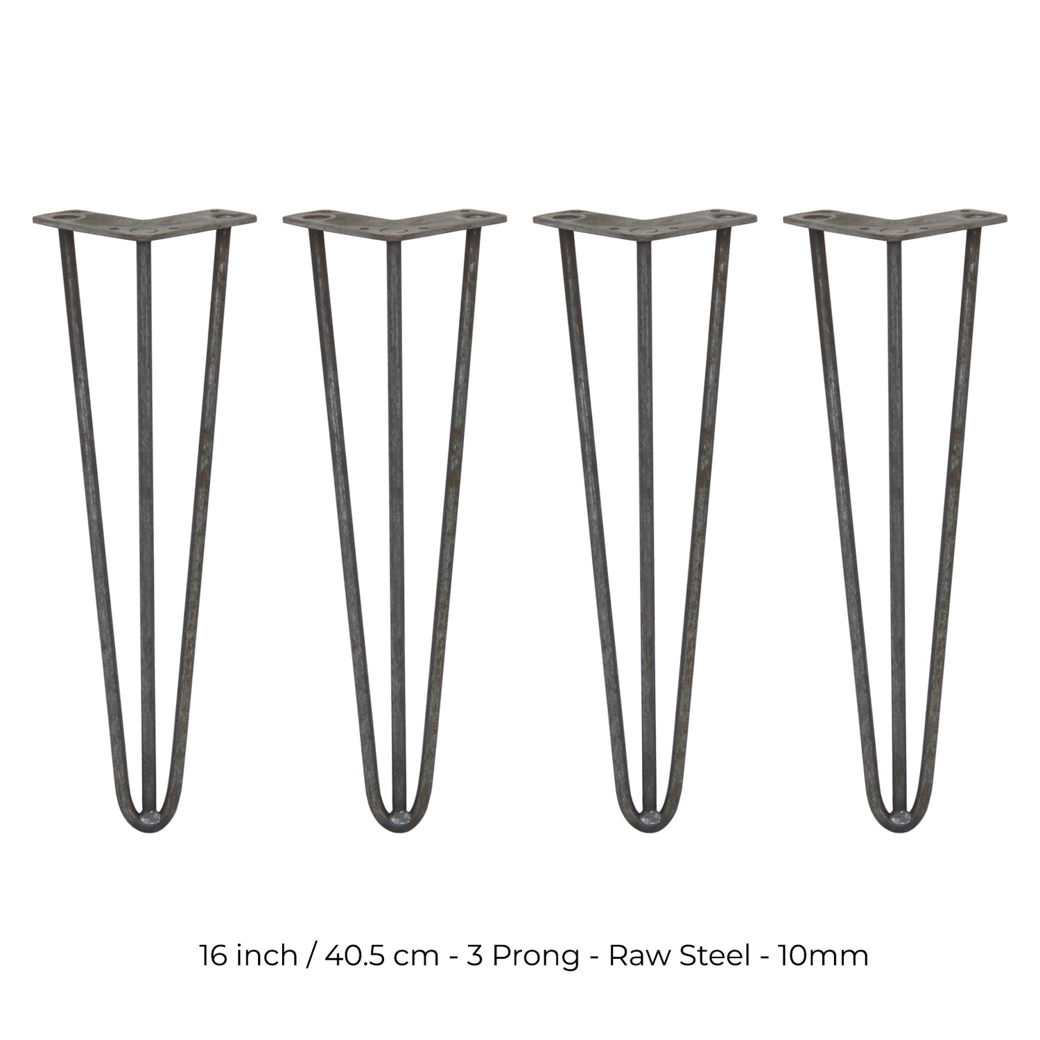 4 x 40 cm Hårnålsben - 3 Stänger - 10 mm - Stål
