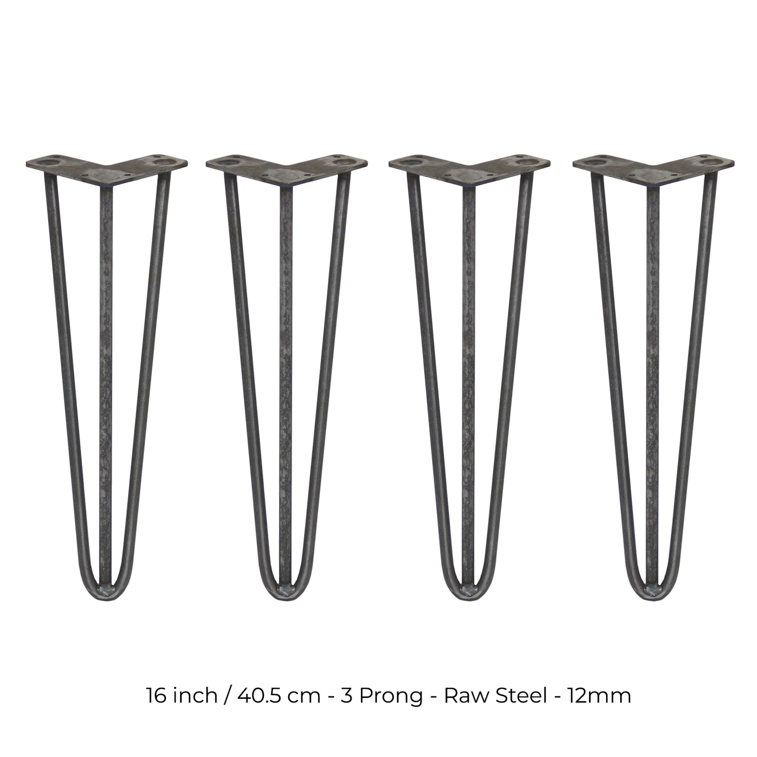 4 x 40 cm Hårnålsben - 3 Stänger - 12 mm - Stål