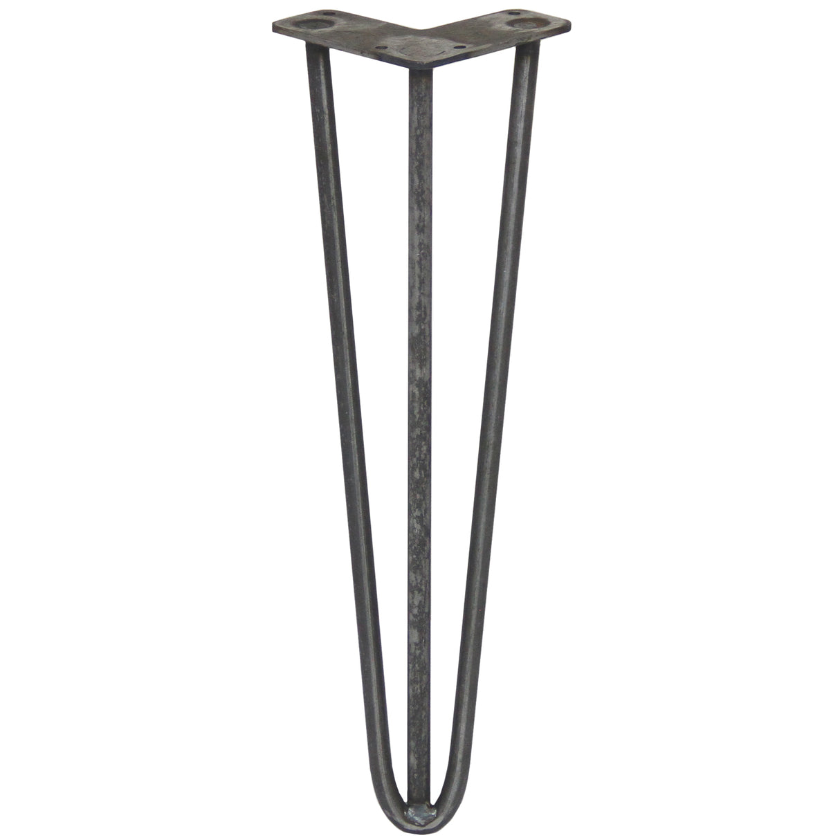 Svart stål hårnålsben med tre stänger, 4 x 40 cm, 12 mm tjocklek, perfekt för stabila möbelben och industriell inredning