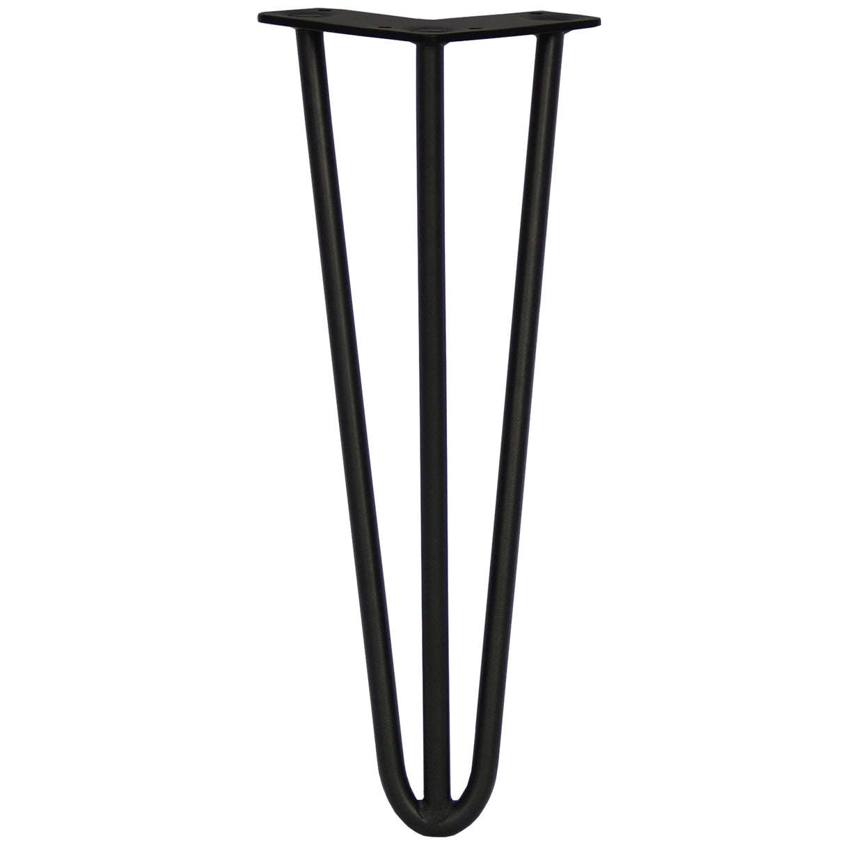 Svarta hårnålsben i metall, 35 cm långa med en 12 mm tjocklek, har en elegant och modern design för möbelstöd