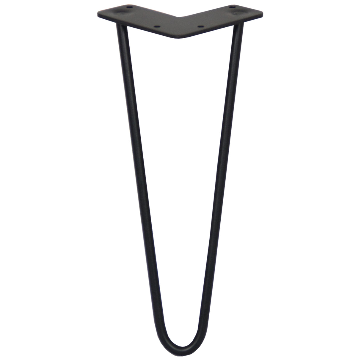 Svart hårnålsben i metall, 30 cm långa med en 10 mm tjocklek, perfekt för att skapa moderna möbler och bord