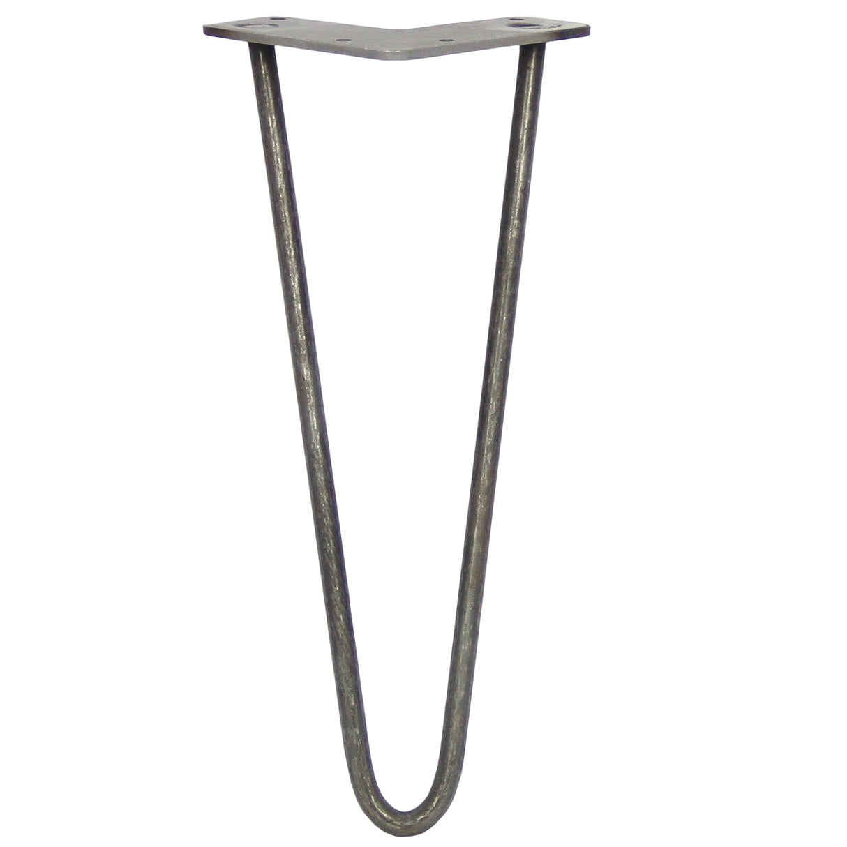 Hårnålsben i stål, 30 cm långa, med en V-formad design och en slät, grå yta, perfekt för att skapa stabila möbelben