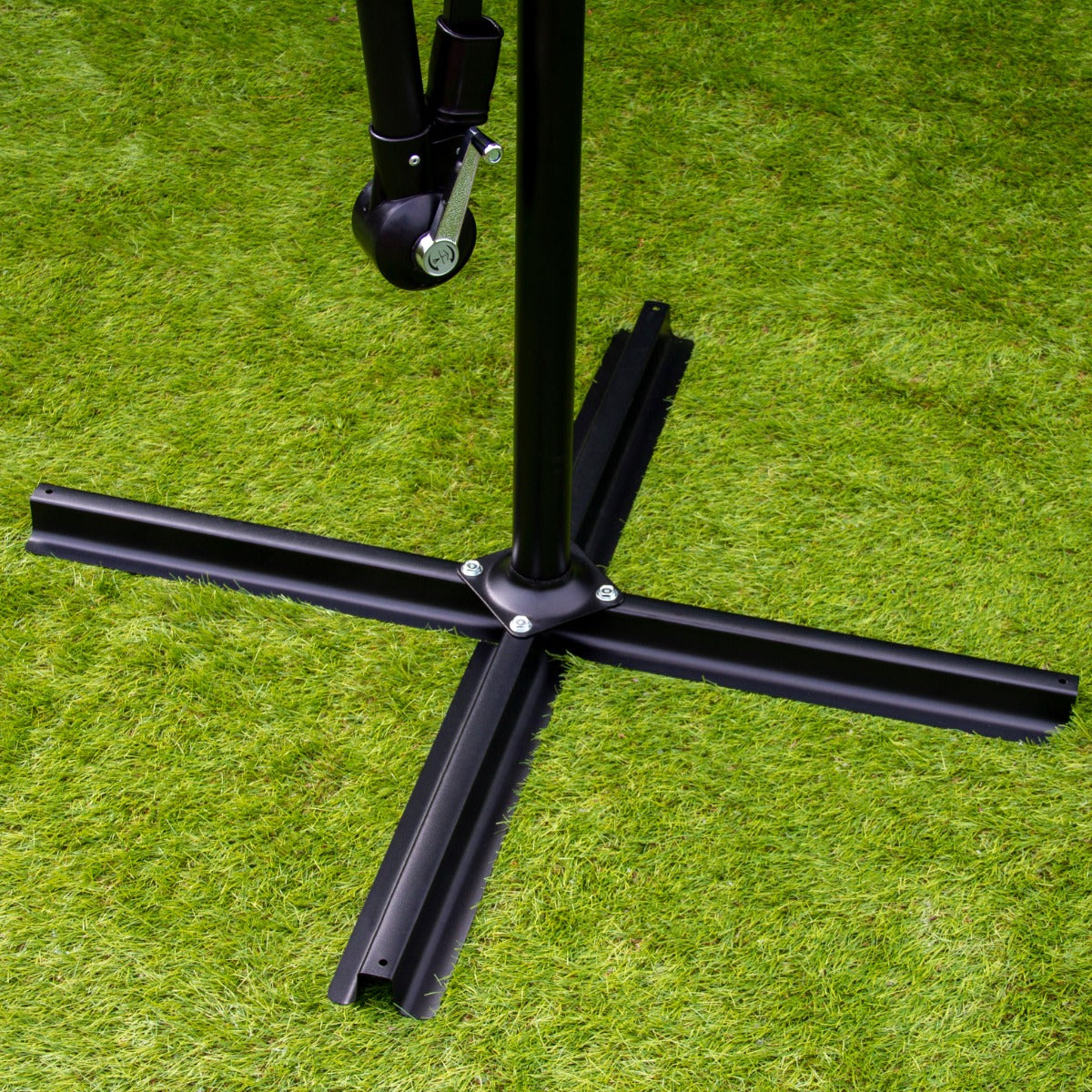 Gräddvitt 3m LED Cantilever Parasoll