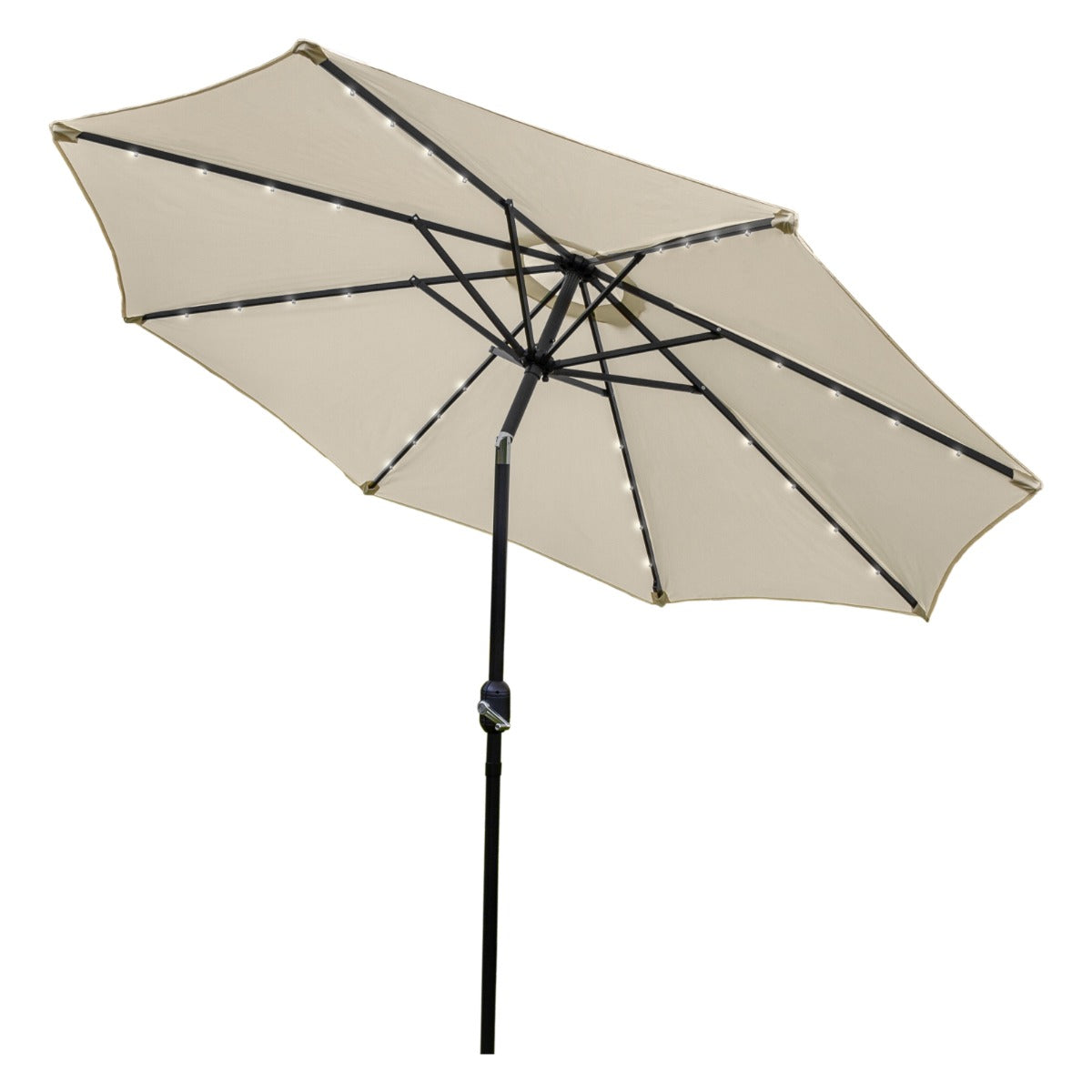 Gräddvitt 2.7m LED Lutande Parasoll