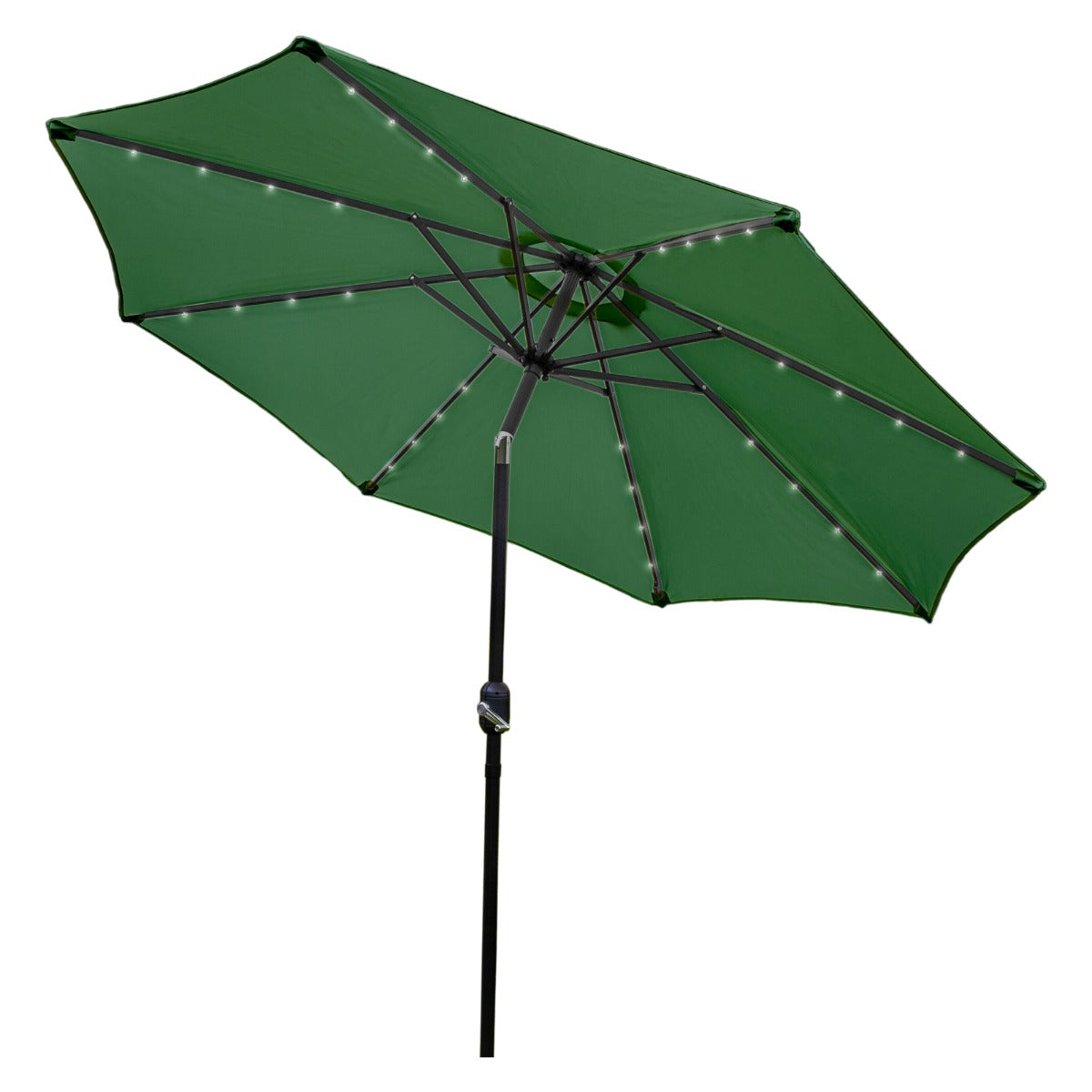 Grönt 2.7m LED Lutande Parasoll