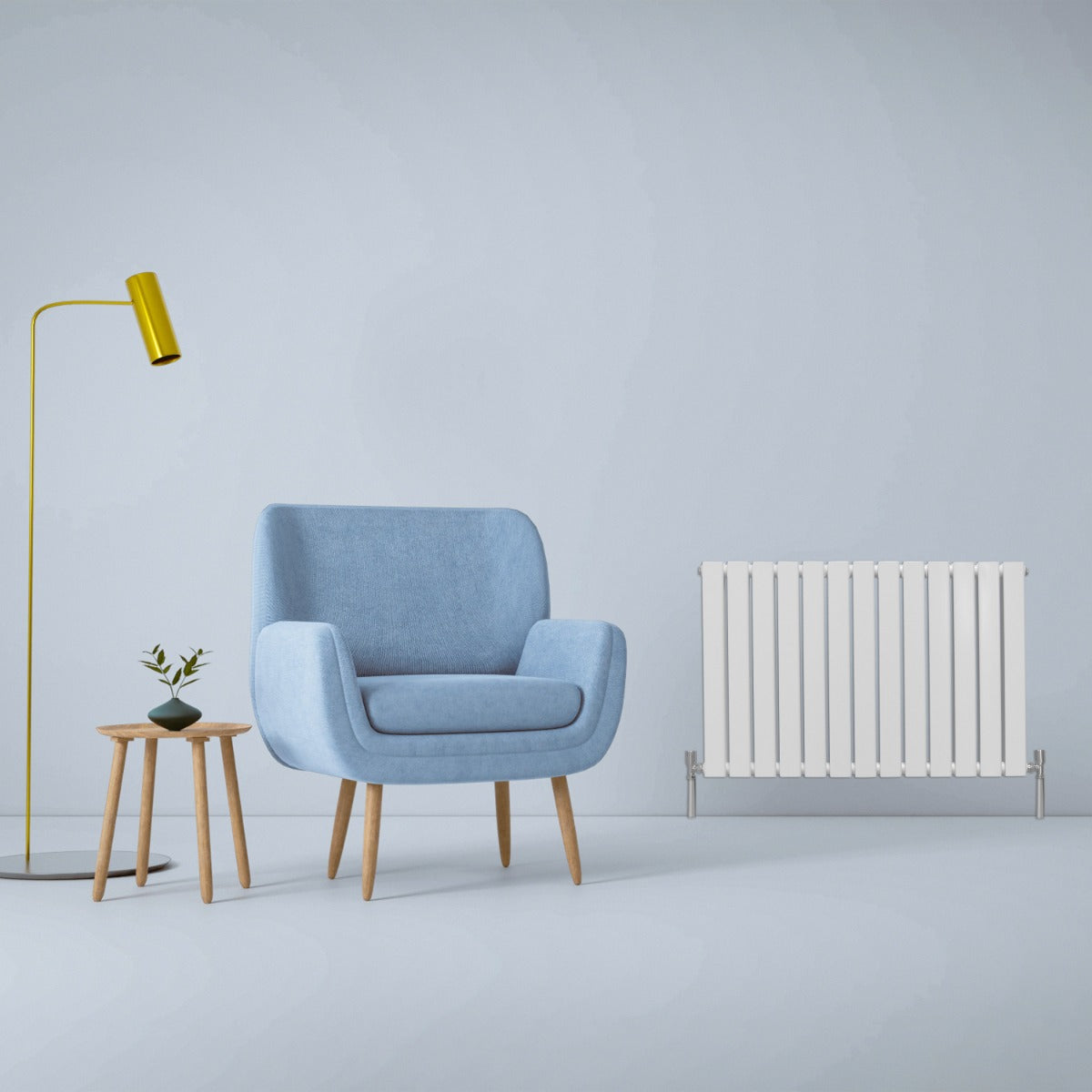 Designerradiatorer med Platta Paneler Vita 600mm x 910mm
