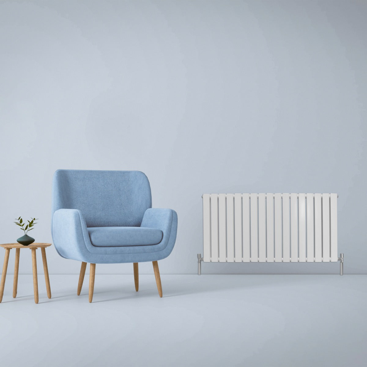 Designerradiatorer med Platta Paneler Vita 600mm x 1190mm