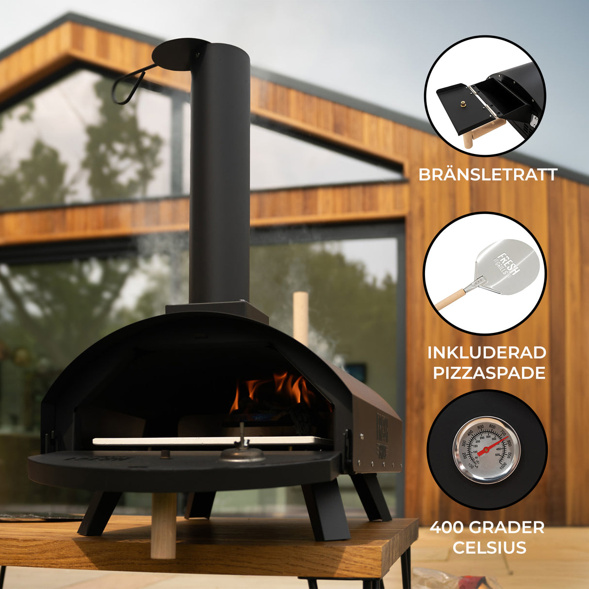 Fresh Grills Klassisk Utomhus Pizzaugn