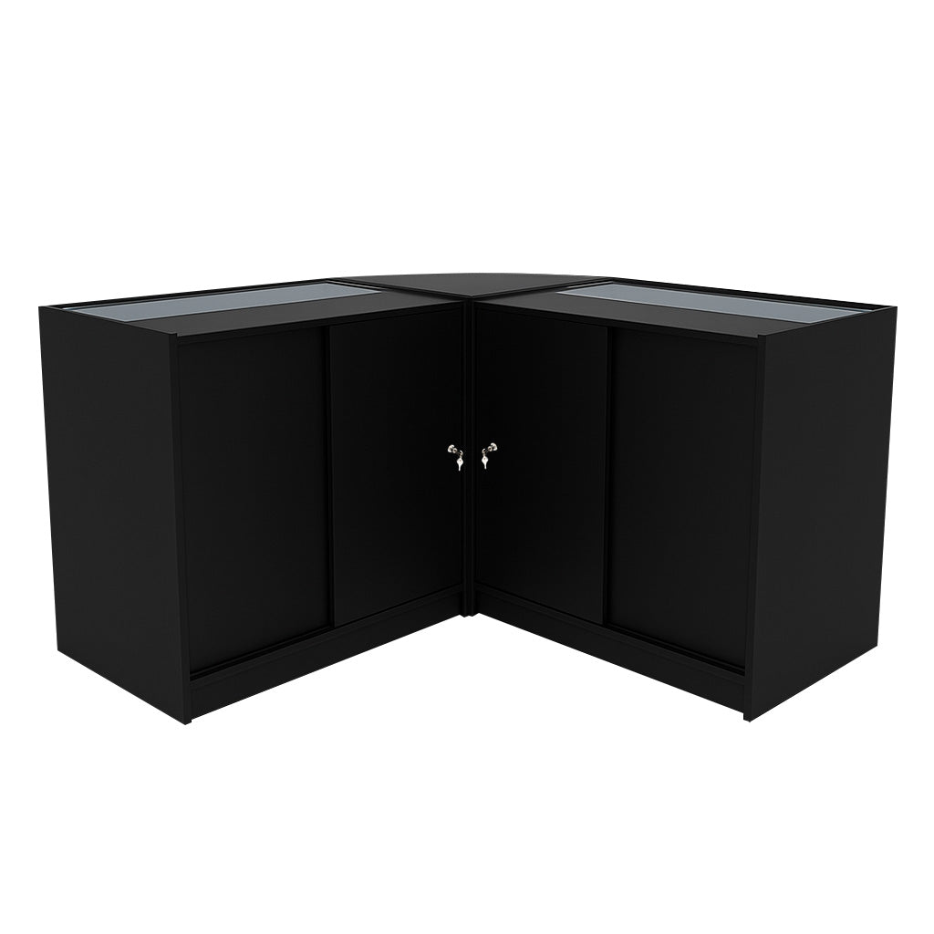 "SELENE" Set med LED-belysta Butiksmoduler CM60+ 2x C900 – Svart