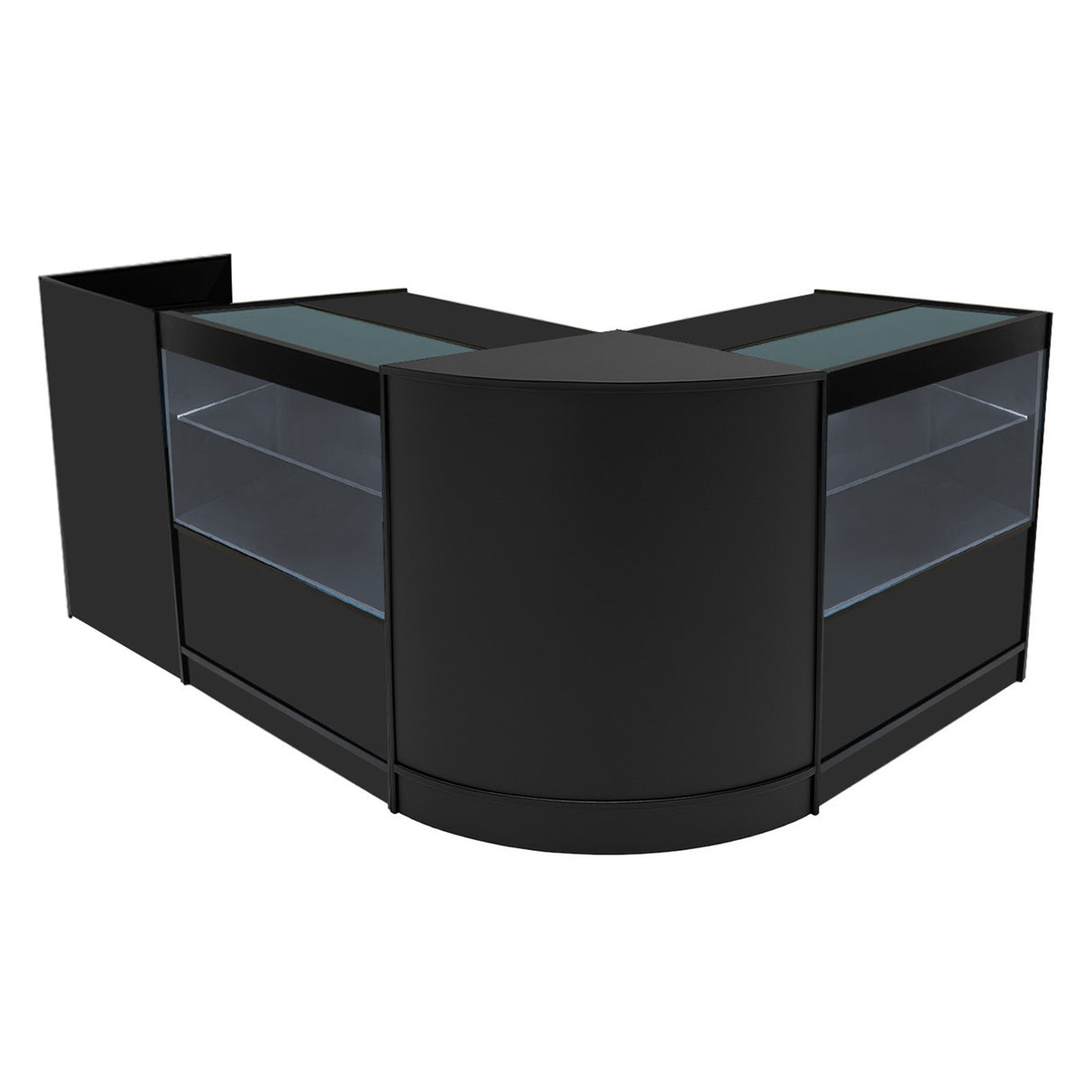 "PHOENIX" Set med LED-belysta Butiksmoduler CM60 + 2xC900 + TB60 – Svart