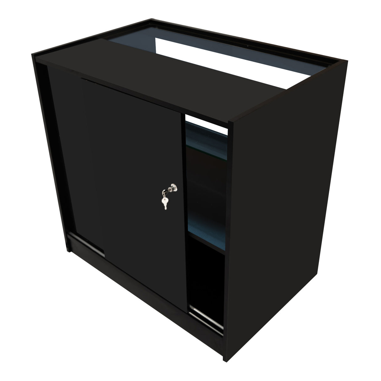 "PHOENIX" Set med LED-belysta Butiksmoduler CM60 + 2xC900 + TB60 – Svart