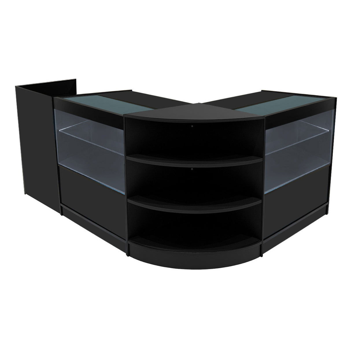 "ECLIPSE" Set med LED-belysta Butiksmoduler LM60 + 2xC900 + TB60 – Svart
