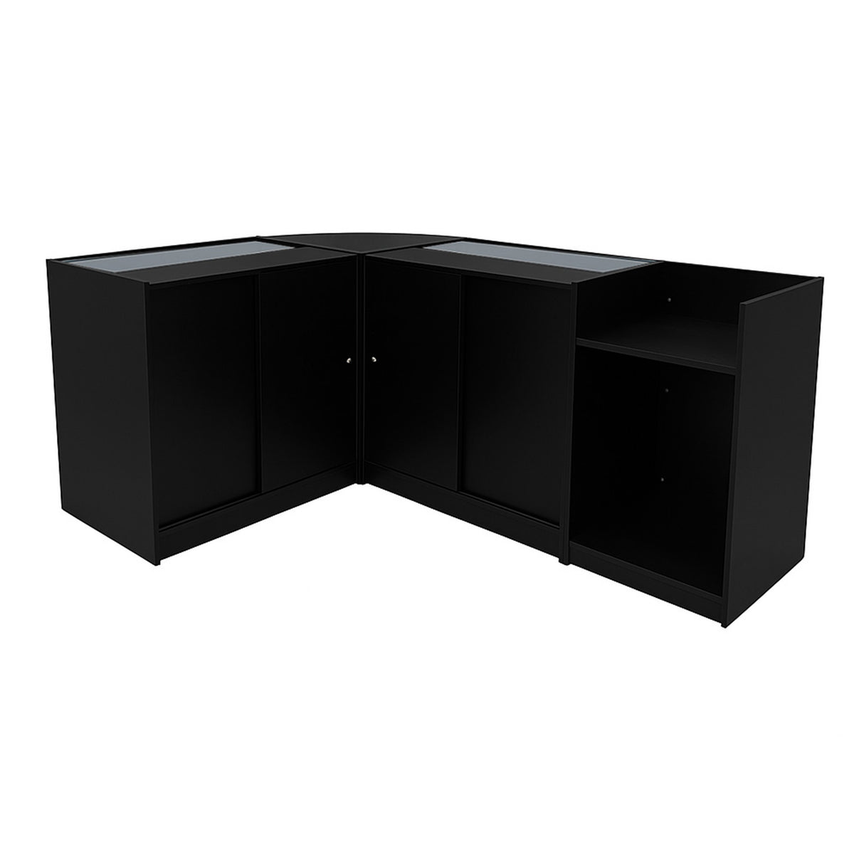 "ECLIPSE" Set med LED-belysta Butiksmoduler LM60 + 2xC900 + TB60 – Svart