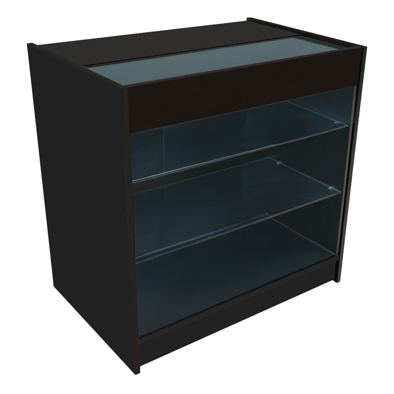 "THEIA" Set med LED-belysta Butiksmoduler LM60 + K900 + C900 + TB60 – Svart