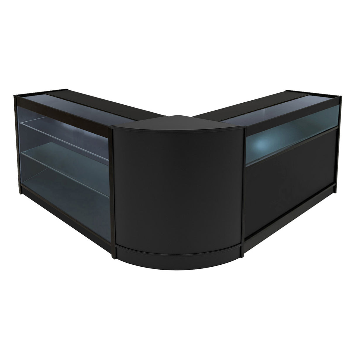 "TRITON" Set med LED-belysta Butiksmoduler CM60+K1200+B1200 – Svart