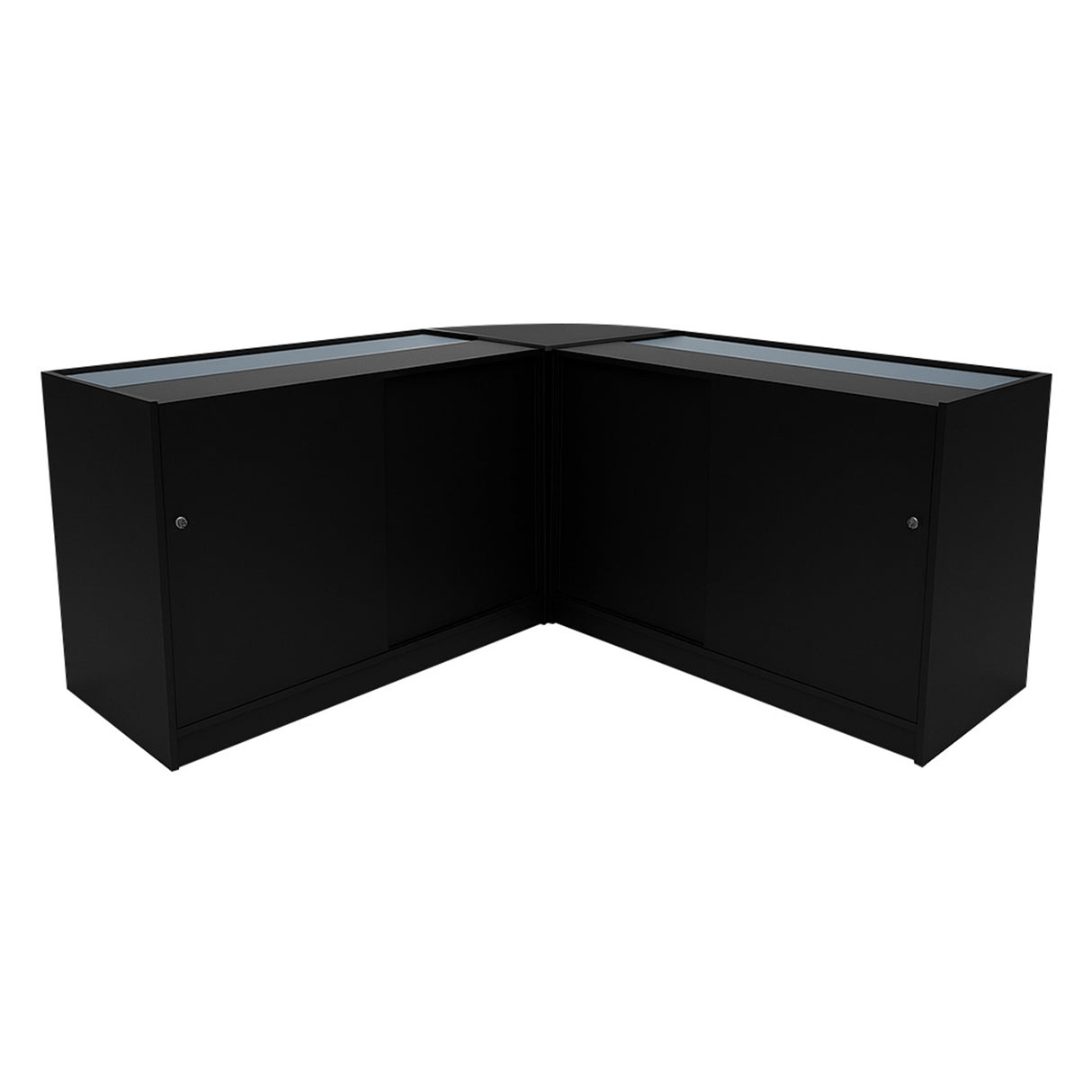 "TRITON" Set med LED-belysta Butiksmoduler CM60+K1200+B1200 – Svart