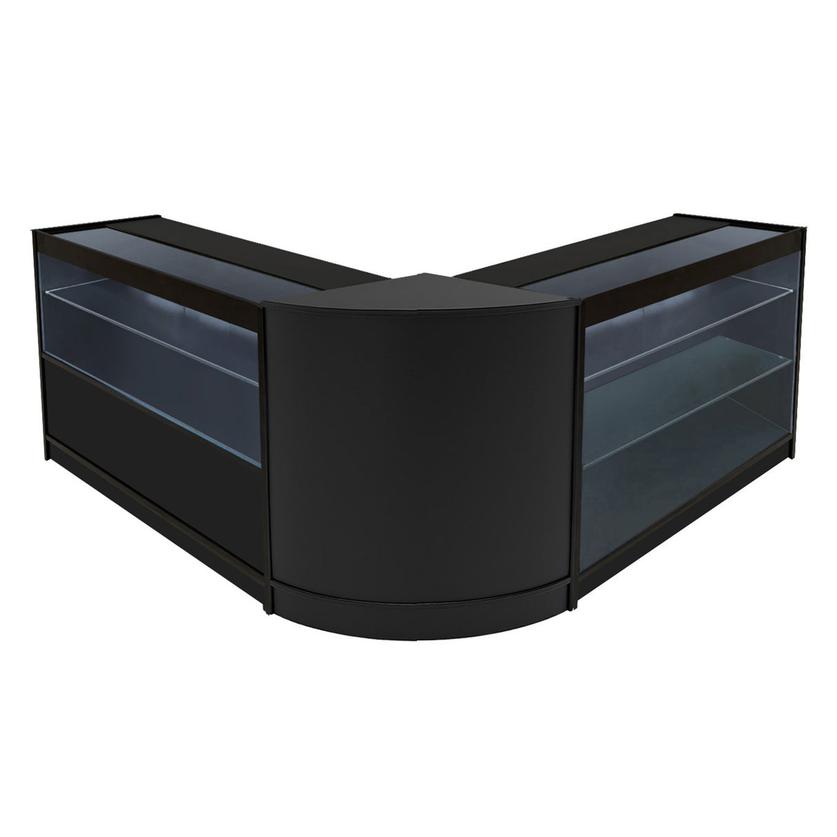 "HERA" Set med LED-belysta Butiksmoduler CM60+K1200+C1200 – Svart