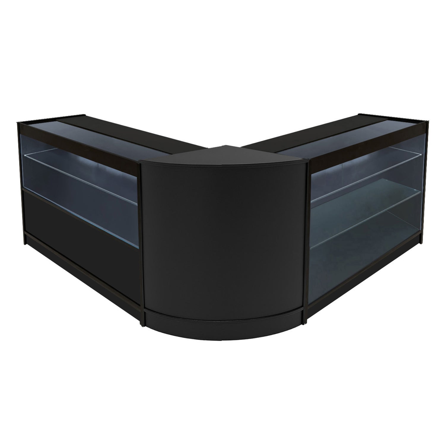 "HERA" Set med LED-belysta Butiksmoduler CM60+K1200+C1200 – Svart