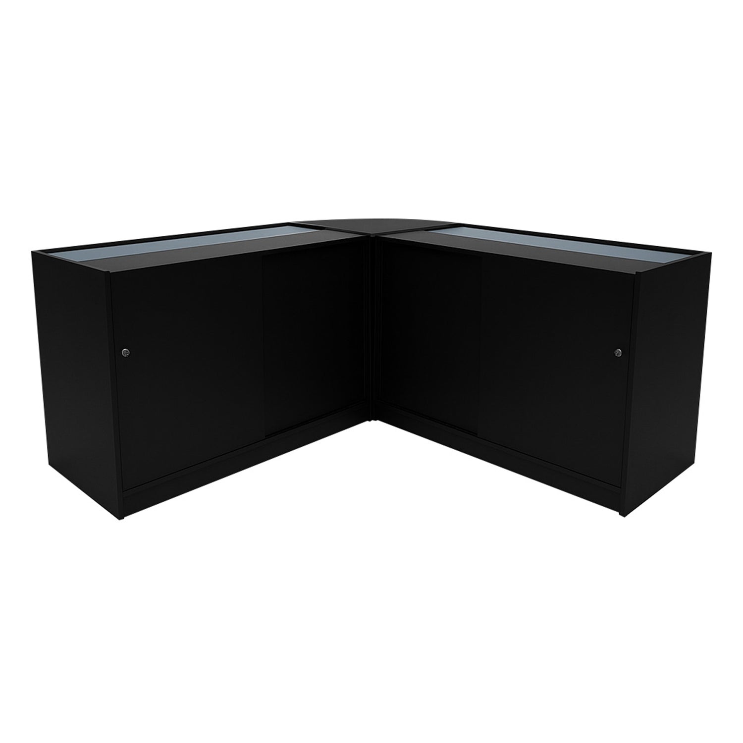 "HARMONIA" Set med LED-belysta Butiksmoduler LM60+B1200+C1200 – Svart