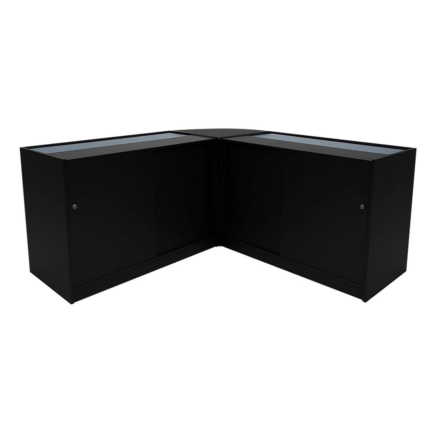 "DEMETER" Set med LED-belysta Butiksmoduler LM60+K1200+B1200 – Svart