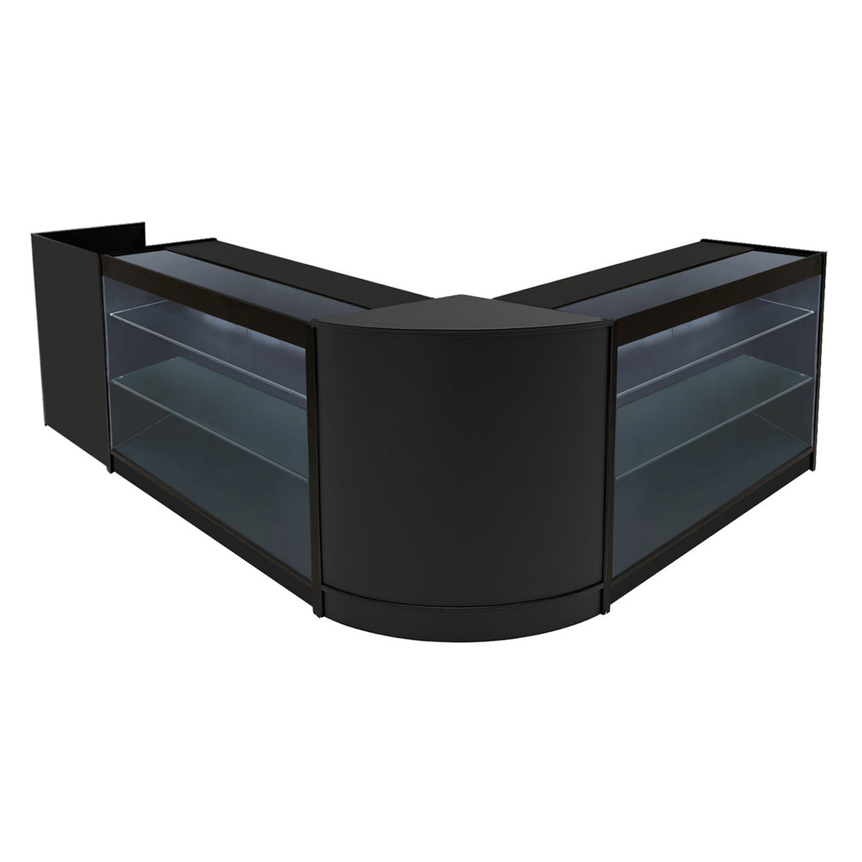 "ARIES" Set med LED-belysta Butiksmoduler CM60 + 2xK1200 + TB60 – Svart
