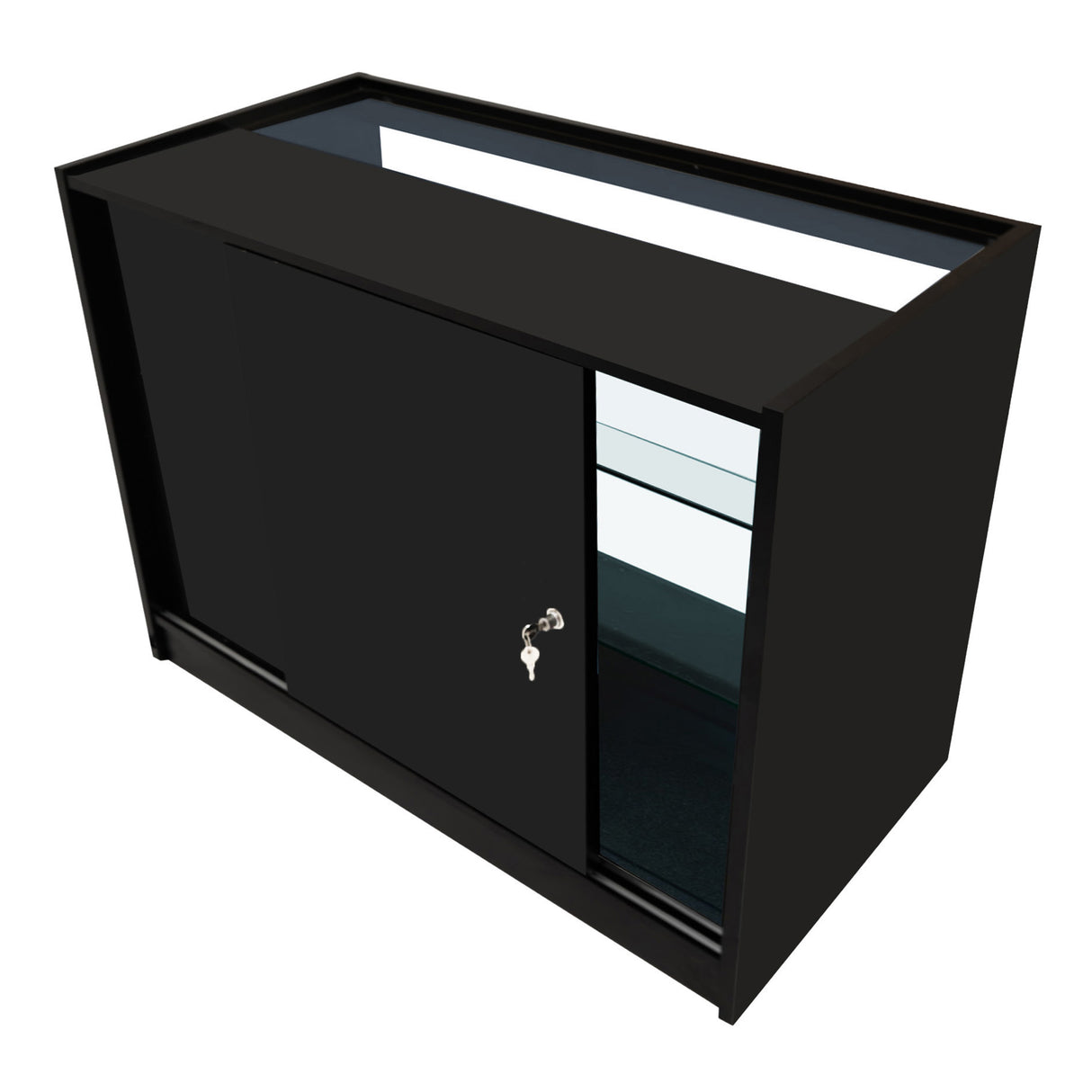 "ARIES" Set med LED-belysta Butiksmoduler CM60 + 2xK1200 + TB60 – Svart