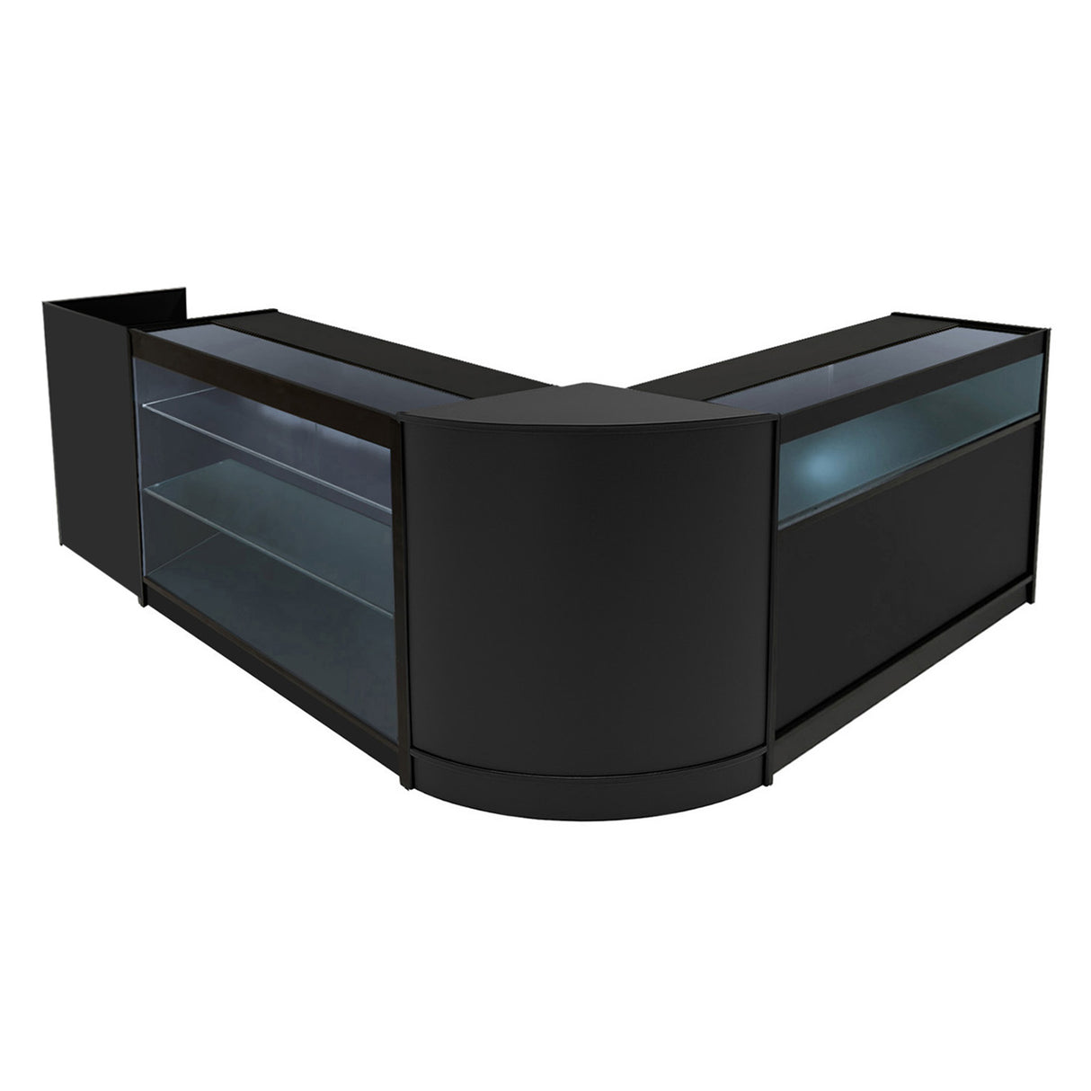 "POLARIS" Set med LED-belysta Butiksmoduler CM60 + B1200 + K1200 + TB60 – Svart