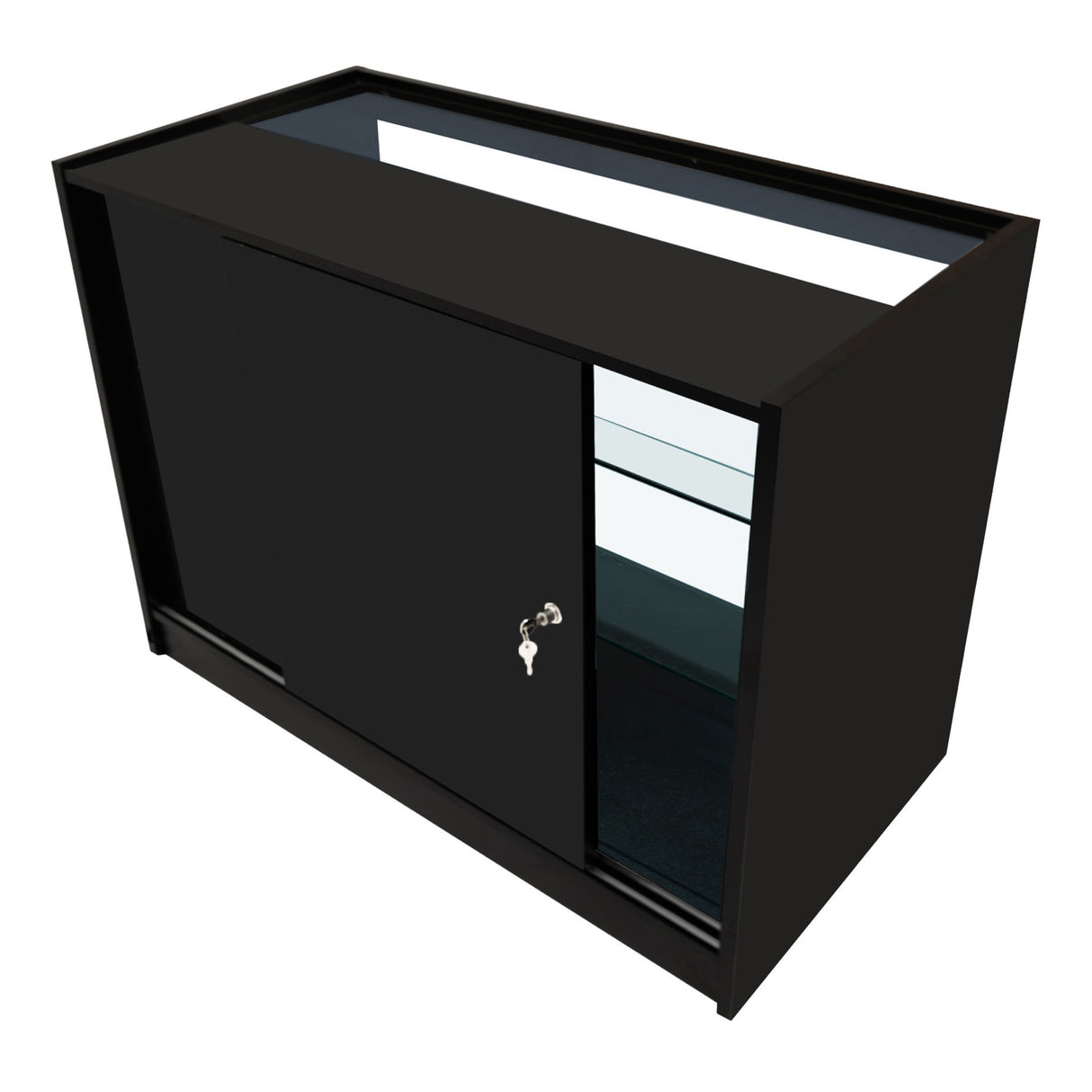 "VEGA" Set med LED-belysta Butiksmoduler CM60 + K1200 + C1200 + TB60 – Svart