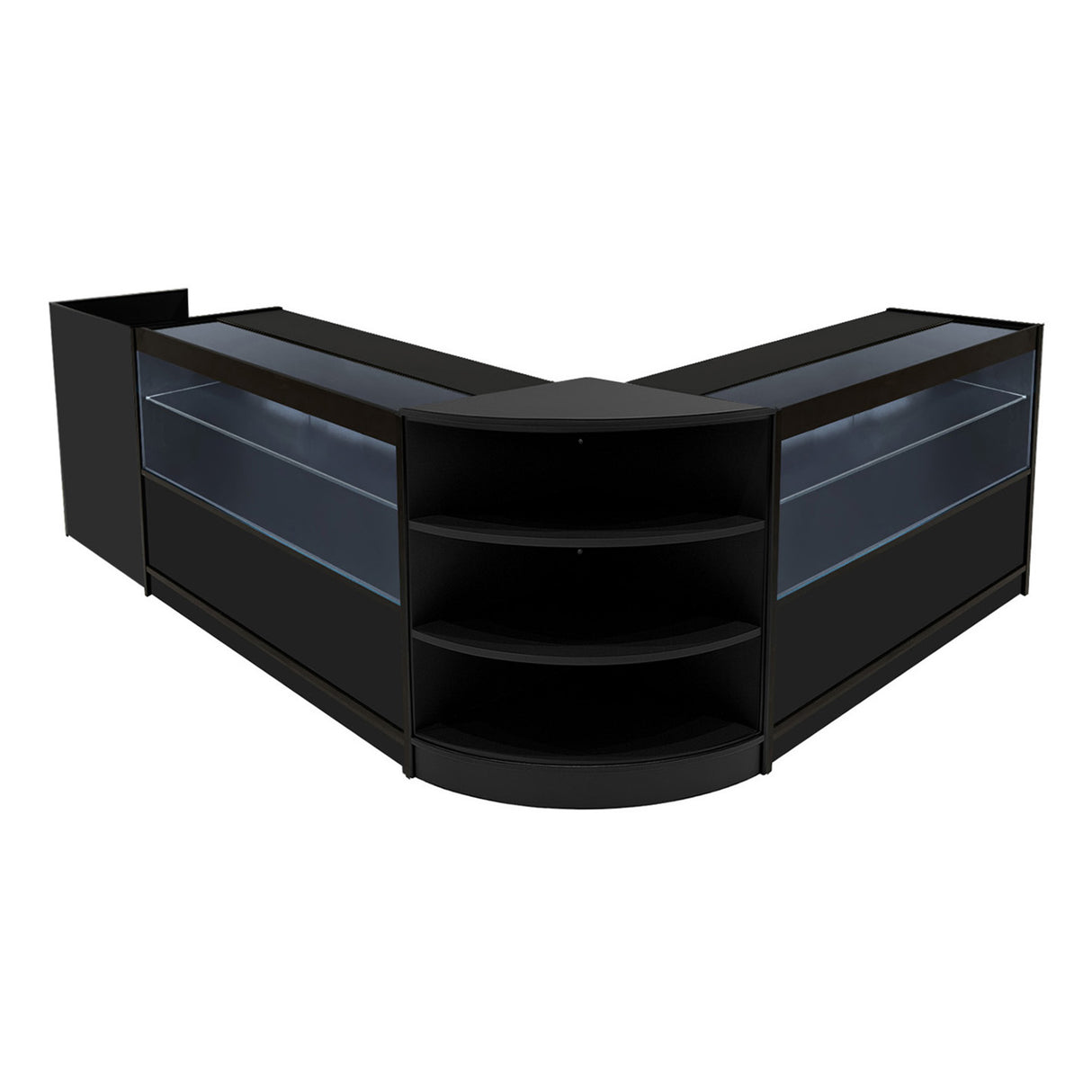 "ECLIPSE" Set med LED-belysta Butiksmoduler LM60 + 2xC1200 + TB60 – Svart