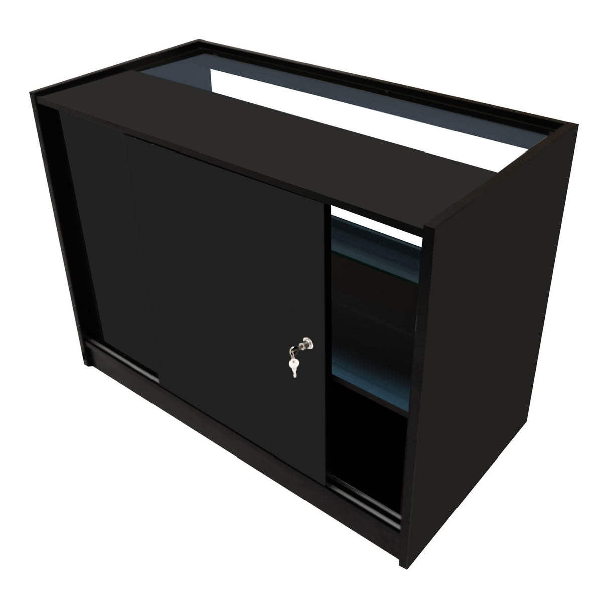 "ECLIPSE" Set med LED-belysta Butiksmoduler LM60 + 2xC1200 + TB60 – Svart