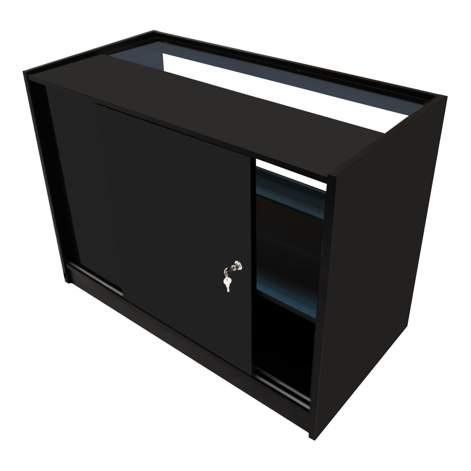 "ECLIPSE" Set med LED-belysta Butiksmoduler LM60 + 2xC1200 + TB60 – Svart