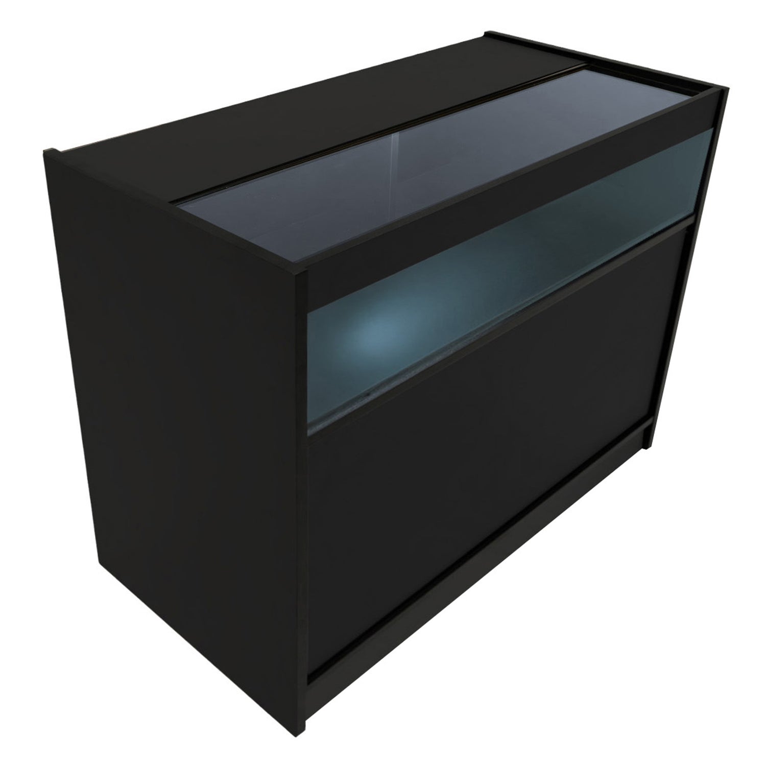"HYPERION" Set med LED-belysta Butiksmoduler LM60 + B1200 + K1200 + TB60 – Svart