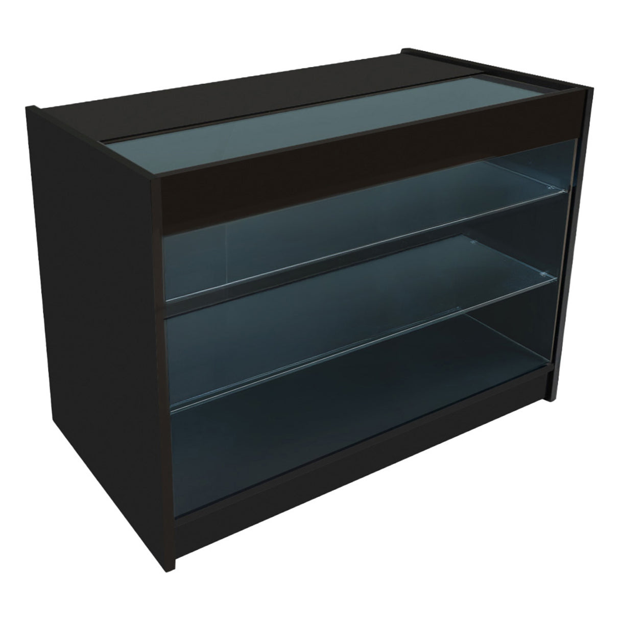 "THEIA" Set med LED-belysta Butiksmoduler LM60 + K1200 + C1200 + TB60 – Svart