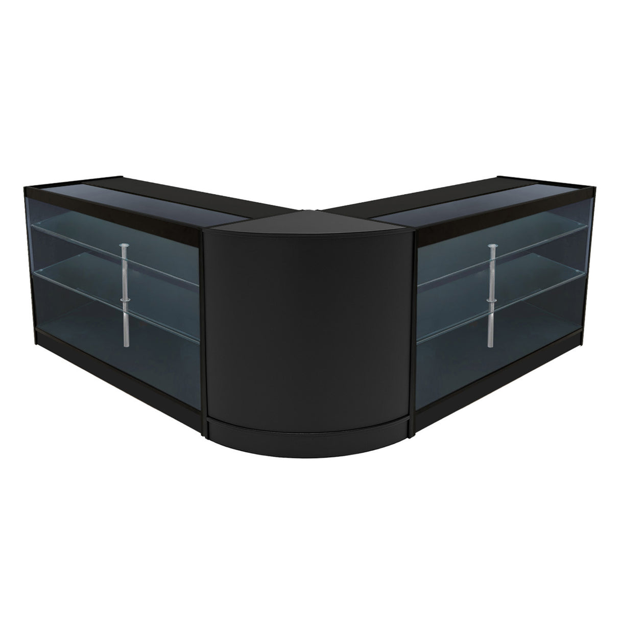 "HELIOS" Set med LED-belysta Butiksmoduler CM60+ 2x K1500 – Svart
