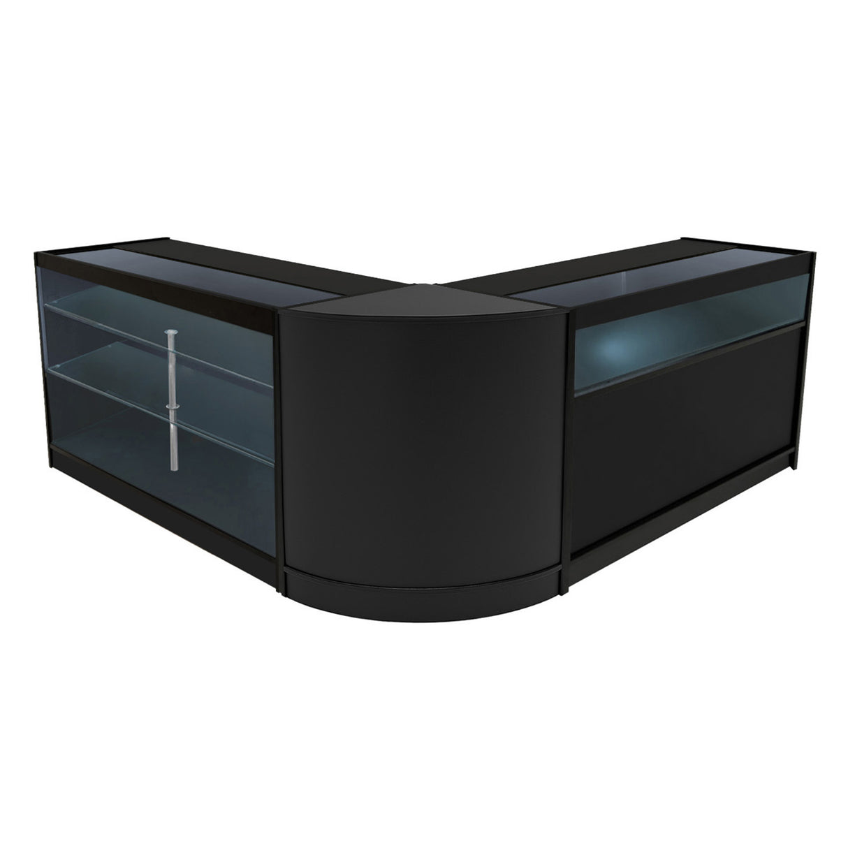 "TRITON" Set med LED-belysta Butiksmoduler CM60+K1500+B1500 – Svart
