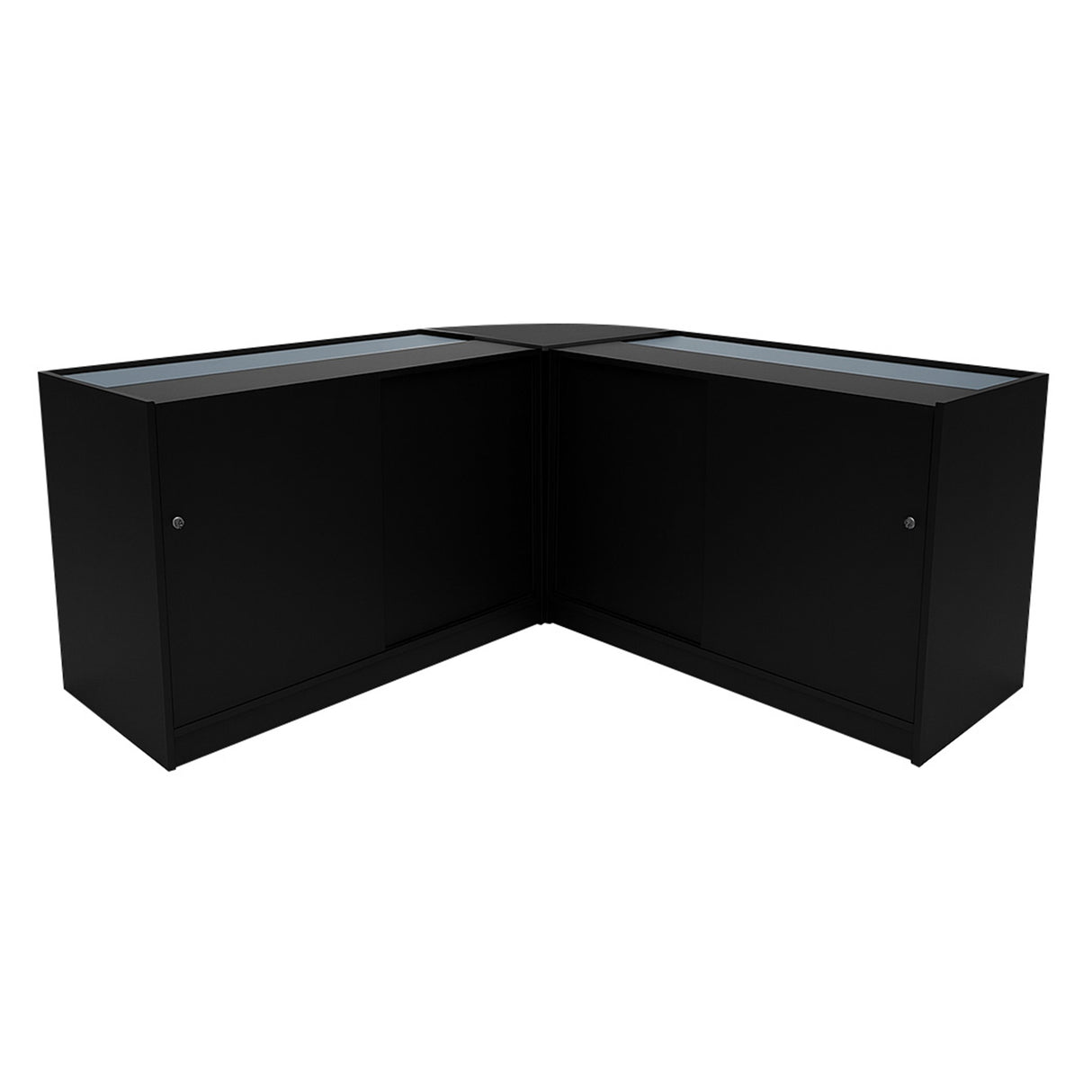 "TRITON" Set med LED-belysta Butiksmoduler CM60+K1500+B1500 – Svart