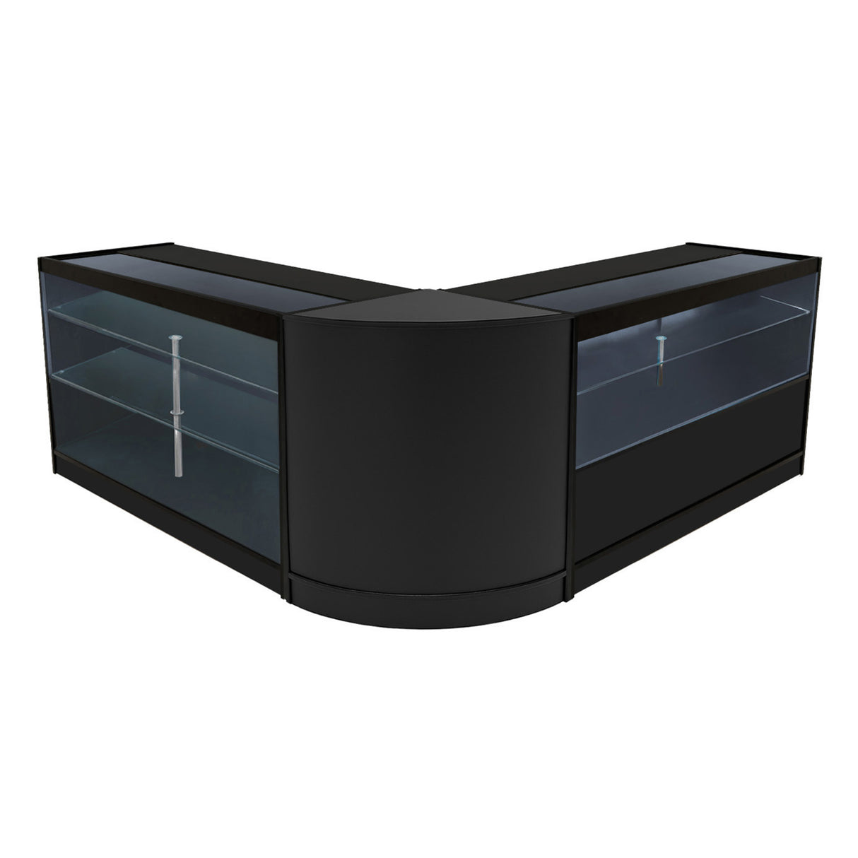 "HERA" Set med LED-belysta Butiksmoduler CM60+K1500+C1500 – Svart