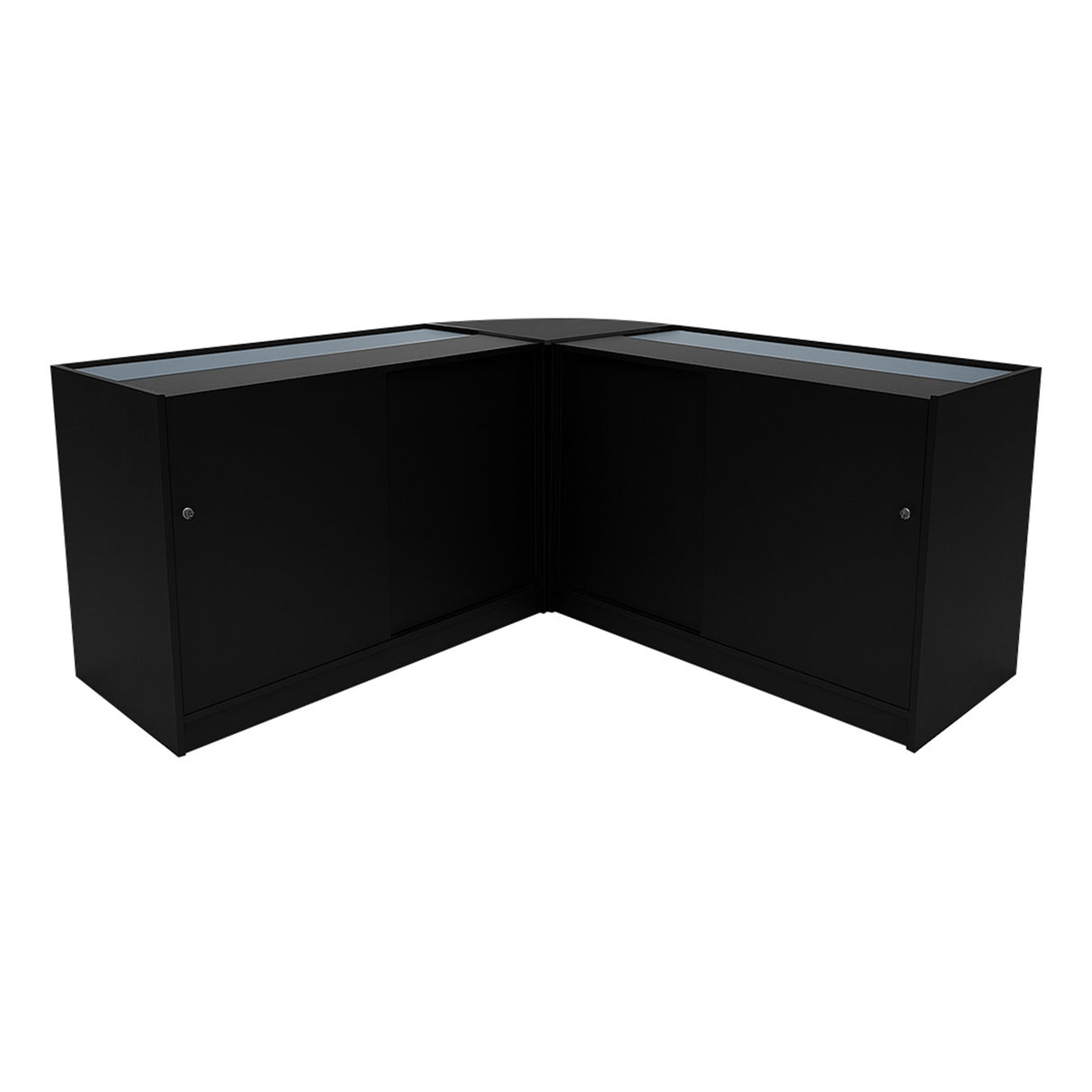 "HERA" Set med LED-belysta Butiksmoduler CM60+K1500+C1500 – Svart