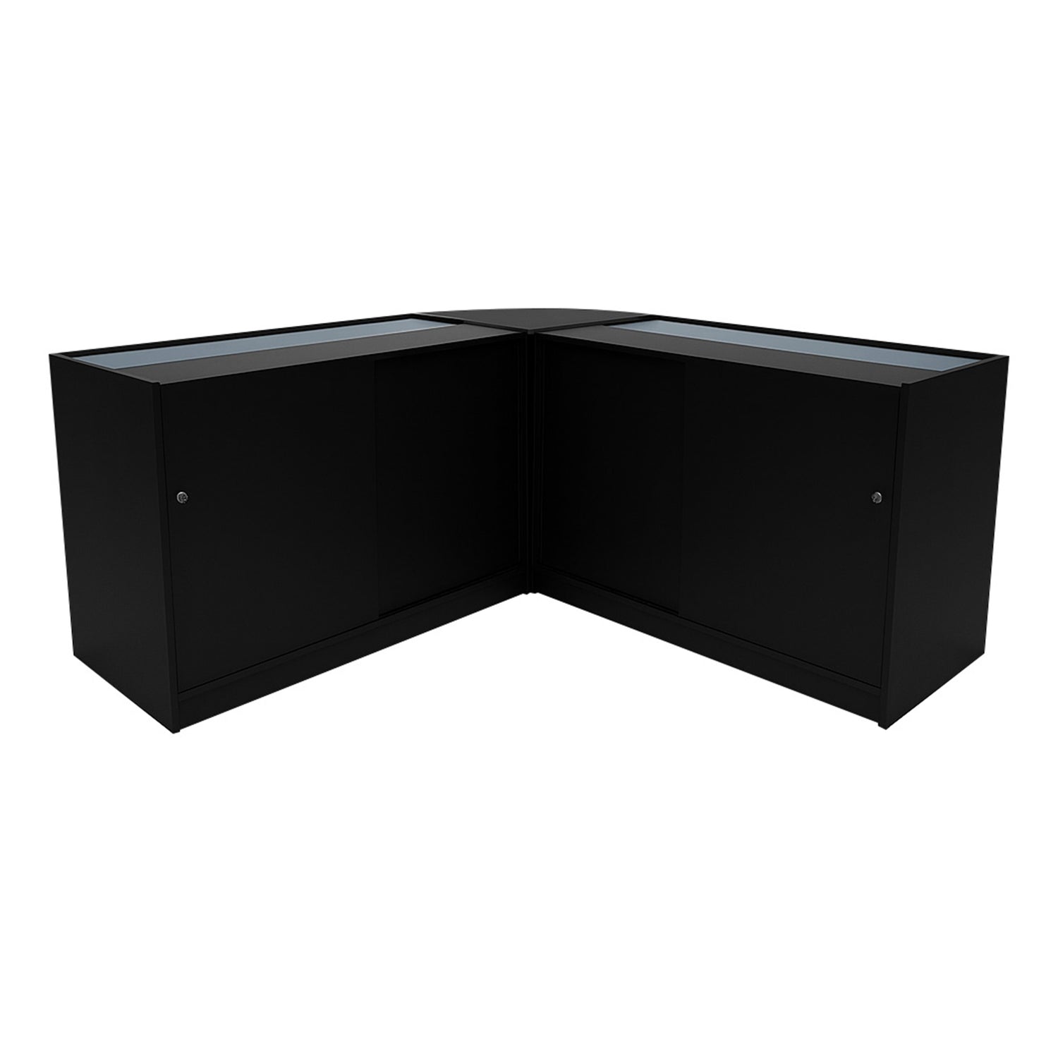 "HERA" Set med LED-belysta Butiksmoduler CM60+K1500+C1500 – Svart
