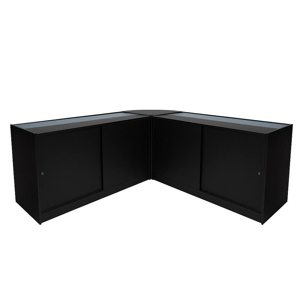 "THESEUS" Set med LED-belysta Butiksmoduler LM60+ 2x B1500 – Svart
