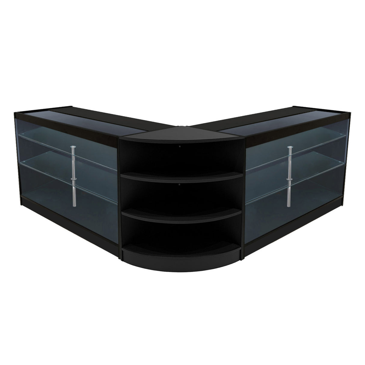 "APOLLO" Set med LED-belysta Butiksmoduler LM60+ 2x K1500 – Svart